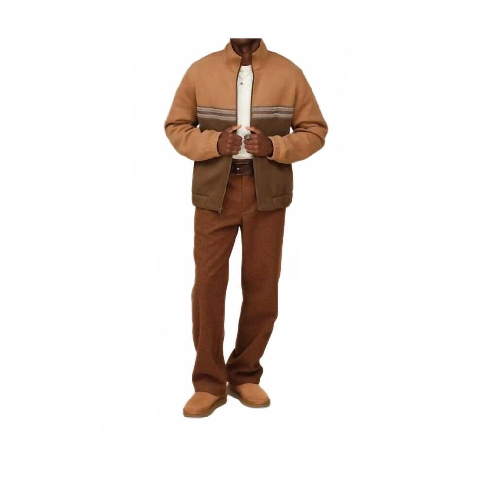 NEW UGG tasman track jacket in chestnut